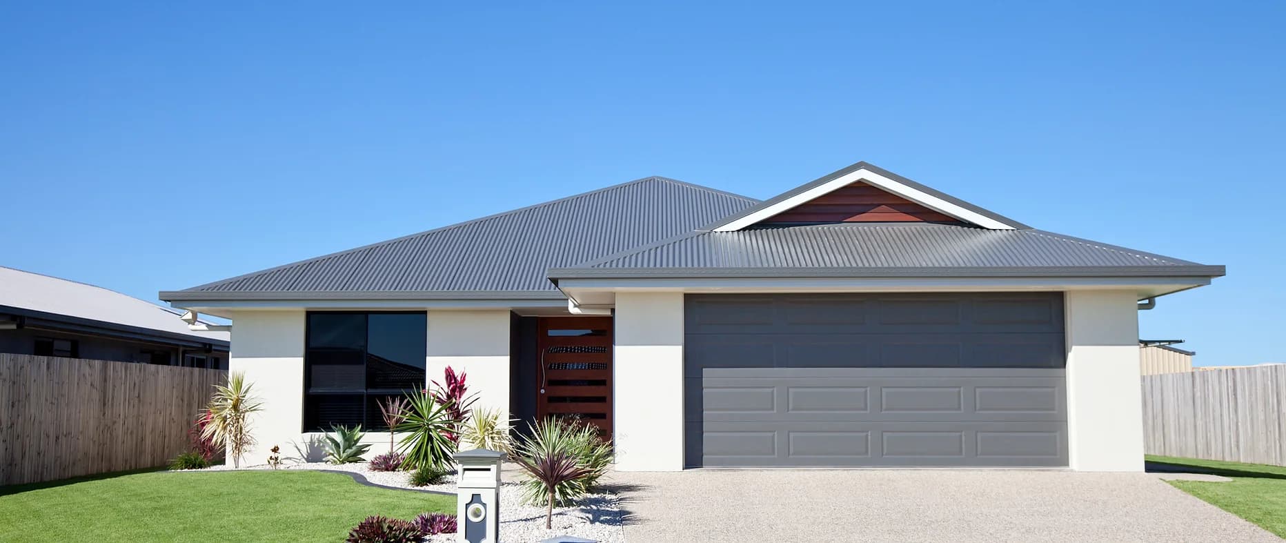 A newly built single-storey home